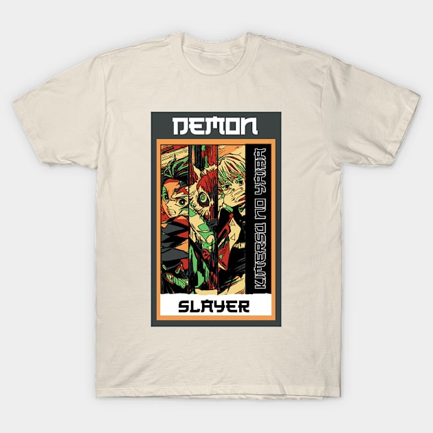 demon slayer retro T-Shirt by FIFTY CLOTH